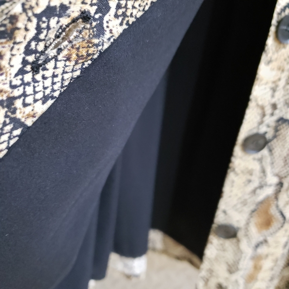 NWT ZARA snakeskin print dress (M) 🐍 earth brown palette - Picture 4 of 9